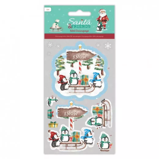 Papermania Santa and Friends Mini Decoupage Snow